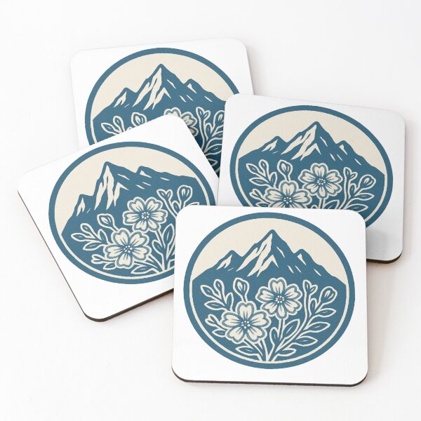 Item preview, Alpine Mountains & Wildflower Screen Print Logo designed and sold by ldjcustomdesign.