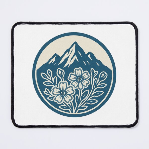 Item preview, Alpine Mountains & Wildflower Screen Print Logo designed and sold by ldjcustomdesign.