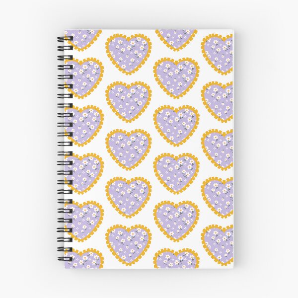 Item preview, Purple Flowery heart with mustard yellow frilly border  designed and sold by priyankajustine.