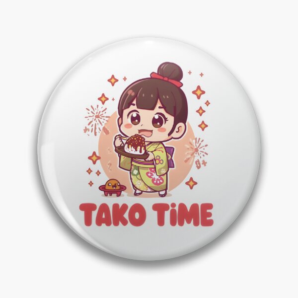 Item preview, ako Time – Cute Kawaii Festival Girl Eating Takoyaki Funny Japanese Food Design designed and sold by Snackwear Apparel.