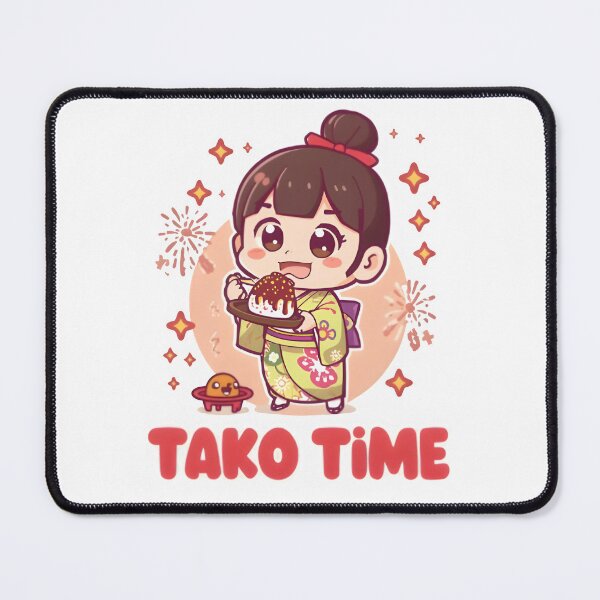 Item preview, ako Time – Cute Kawaii Festival Girl Eating Takoyaki Funny Japanese Food Design designed and sold by Snackwear Apparel.