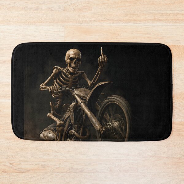 Item preview, Skeleton’s Daring Wheelie Dark Moto Rebel Art designed and sold by Buzzink.