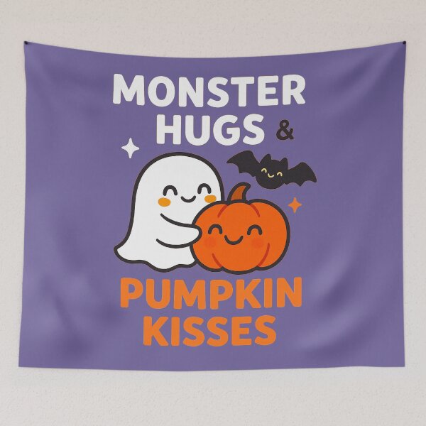 Item preview, Monster Hugs & Pumpkin Kisses – Halloween Warmth - V3 designed and sold by WheelieGdArt.
