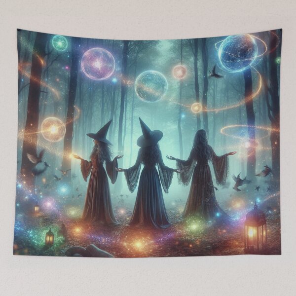 Item preview, Witches casting spells designed and sold by WyckedLynn.