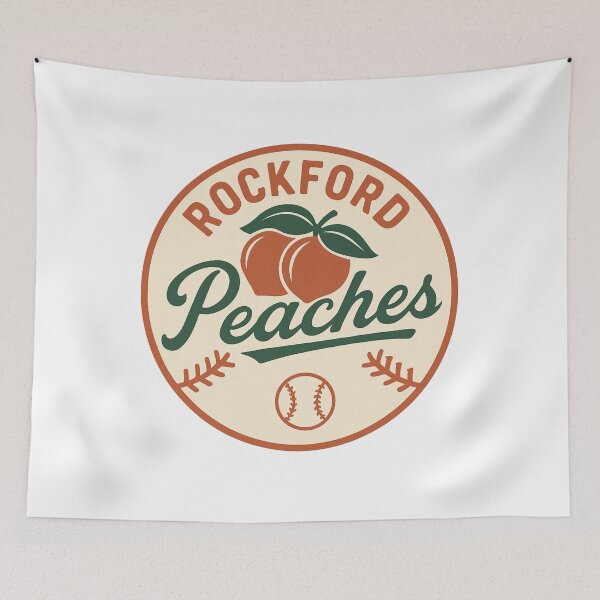 Item preview, Rockford Peaches – A League of Their Own Vintage LogoRockford Peaches – A League of Their Own Vintage Logo designed and sold by BackstopAndCo.