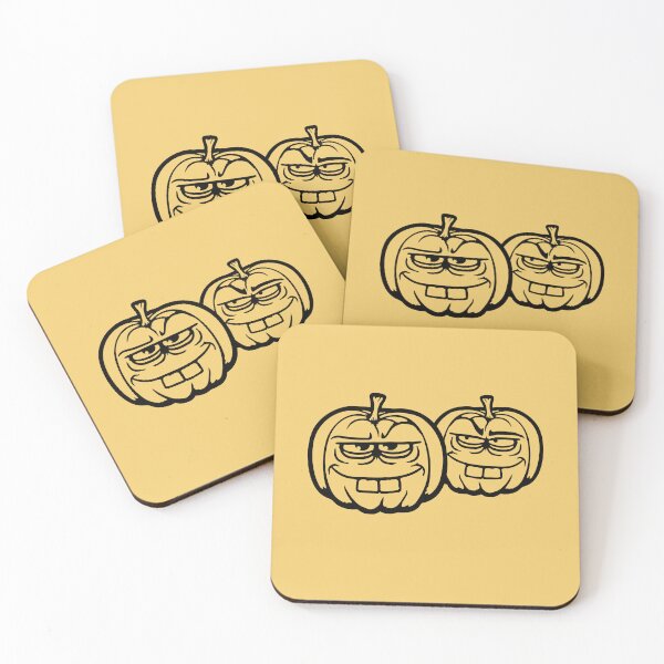 Item preview, Silly Pumpkins Mischievous Grin Halloween Funny Comic Faces designed and sold by shirt-o-mat.