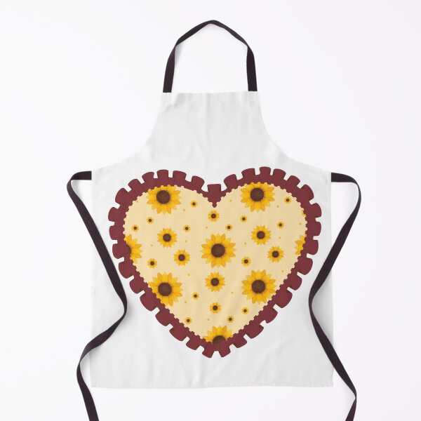 Item preview, Yellow sunflower heart with maroon frilly border  designed and sold by priyankajustine.