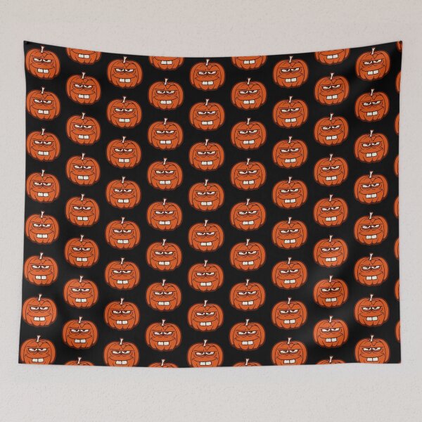 Item preview, Silly Pumpkin Mischievous Grin Halloween Funny Comic Face designed and sold by shirt-o-mat.
