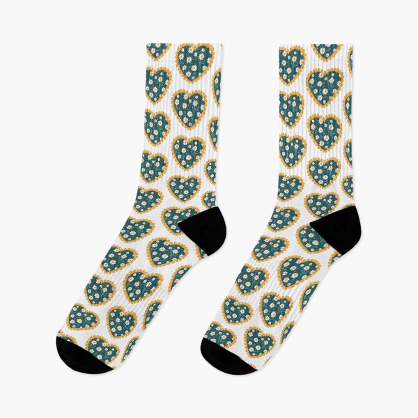 Item preview, Dark teal floral heart with yellow frilly border  designed and sold by priyankajustine.