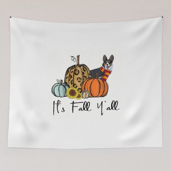 Item preview, It's Fall Y'all Collie Dog Leopard Pumpkin Sunflower Swea		 designed and sold by sadaqaromcevf.