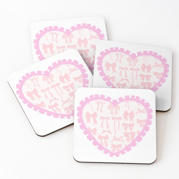 Item preview, Pink heart with bows with pink frilly border  designed and sold by priyankajustine.