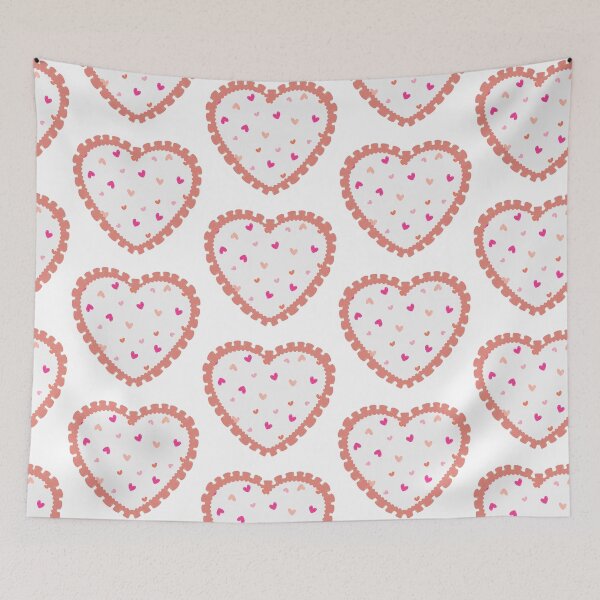 Item preview, White heart with peach frilly border  designed and sold by priyankajustine.