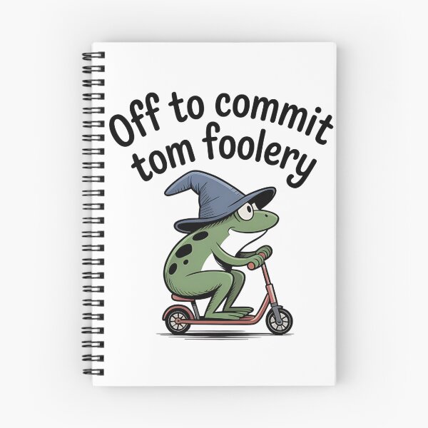 Item preview, Off to Commit Tomfoolery - Whimsical Frog on Scooter Funny Mischief designed and sold by Jaanussar.