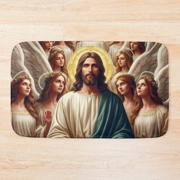 Item preview, Jesus Christ reading with the angels designed and sold by JesusClub.