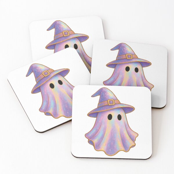 Item preview, Cute Ghost Witch Pumpkin Shirt Coquette Aesthetic Halloween Iridescent Kawaii Ghost Girly Halloween Tee designed and sold by LessIsLoud.