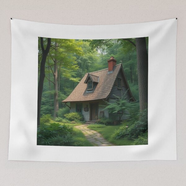 Item preview, “Hidden Haven – Cottage in the Woods designed and sold by NaomiRut.