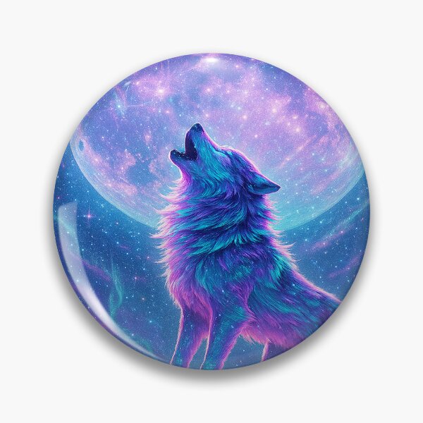 Item preview, Vibrant Cosmic Lunar Howl designed and sold by alw951.