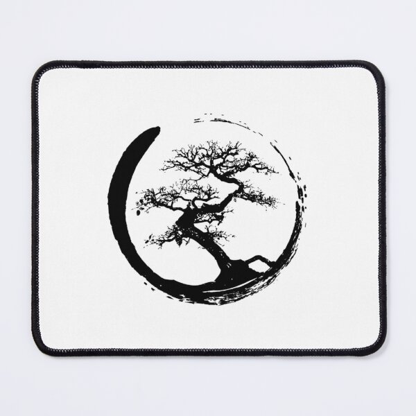 Item preview, Zen Bonsai Tree In Enso Circle (Black) 	 	 designed and sold by ahmeyekuzaiw.