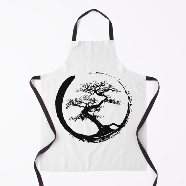 Item preview, Zen Bonsai Tree In Enso Circle (Black) designed and sold by ahmeyekuzaiw.