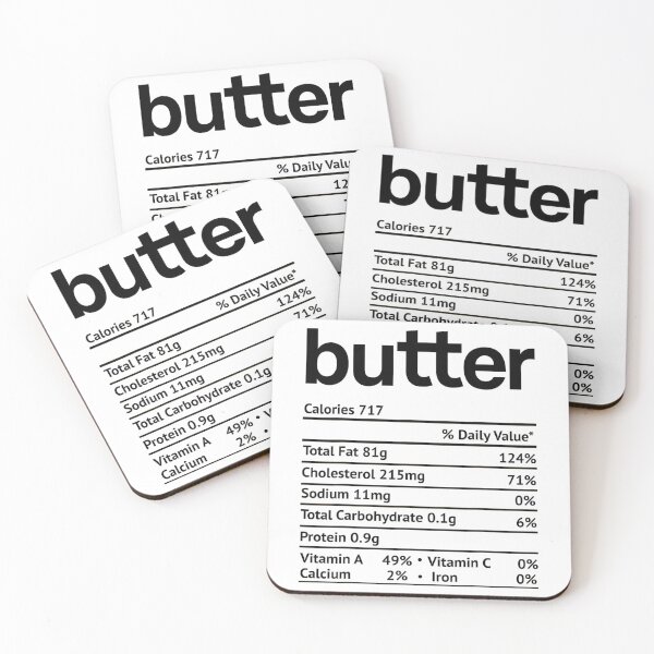 Item preview, Butter Nutrition Facts Funny Thanksgiving Christmas Food 		 designed and sold by ndjagothiborr.