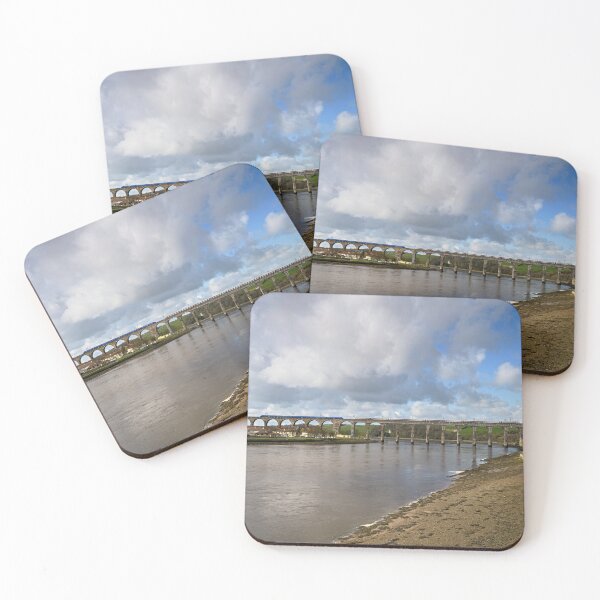 Item preview, Trains Crossing Historic Bridge, Berwick-upon-Tweed, England designed and sold by Kasia Design.