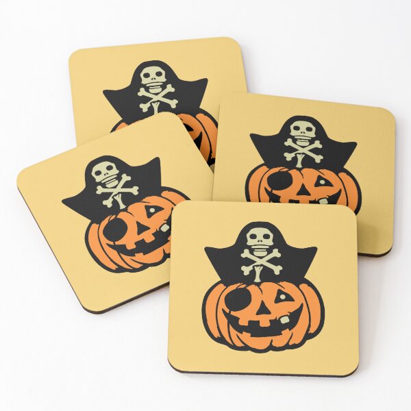 Item preview, Pirate Captain Pumpkin Halloween Funny Eye Patch Cartoon designed and sold by shirt-o-mat.