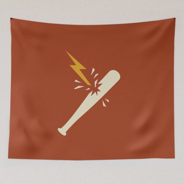 Item preview, The Natural Baseball Bat & Lightning Bolt Design designed and sold by BackstopAndCo.