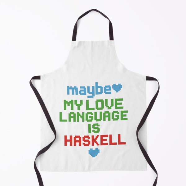Item preview, Maybe My Love Language Is Haskell – Pixel Art Valentine's Day Programming Meme designed and sold by Nerd Romance Café.