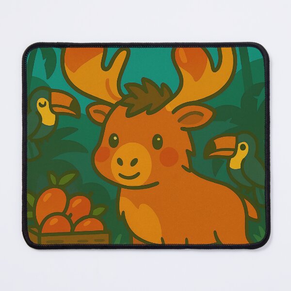 Item preview, Mango Moose in the Jungle Grove designed and sold by Whiskers&Waffles.