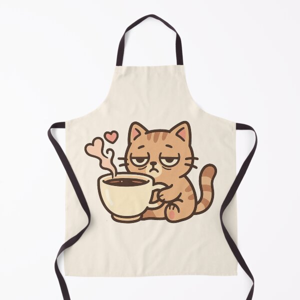 Item preview, Morning Mood Cat - Happy Coffee Vibes designed and sold by ArtsyWishesShop.