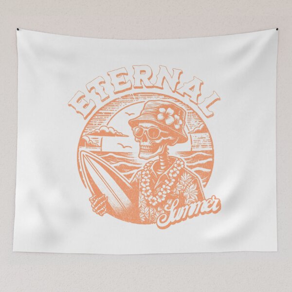 Item preview, Eternal Summer Skeleton Beach Logo – Vintage Surf Design designed and sold by ldjcustomdesign.