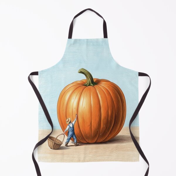 Item preview, Farmer with Giant Pumpkin Whimsical Harvest Artwork designed and sold by Tamarage.