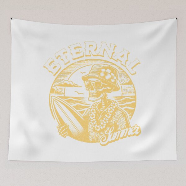 Item preview, Eternal Summer Skeleton Beach Logo – Vintage Surf Design designed and sold by ldjcustomdesign.