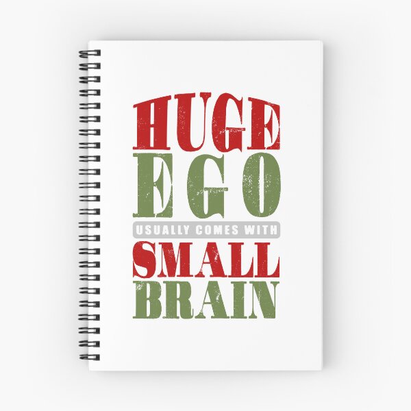 Item preview, Huge ego usually comes with small brain designed and sold by Bearded Jester Designs.