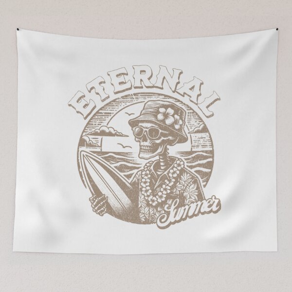 Item preview,  Eternal Summer Skeleton Beach Logo – Vintage Surf Design designed and sold by ldjcustomdesign.