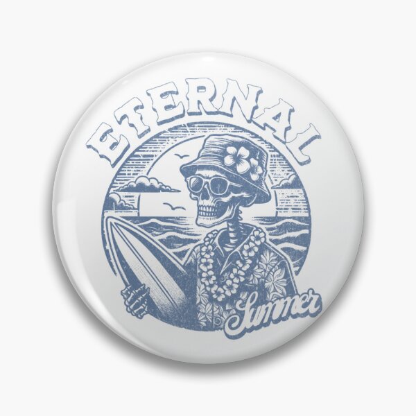 Item preview, Eternal Summer Skeleton Beach Logo – Vintage Surf Design designed and sold by ldjcustomdesign.