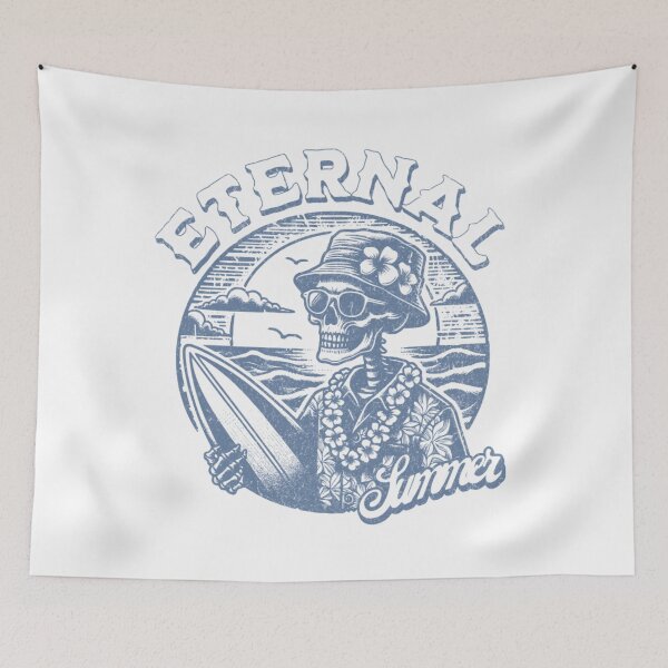 Item preview, Eternal Summer Skeleton Beach Logo – Vintage Surf Design designed and sold by ldjcustomdesign.