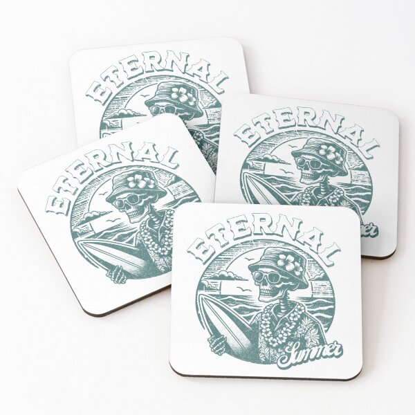 Item preview, Eternal Summer Skeleton Beach Logo – Vintage Surf Design designed and sold by ldjcustomdesign.