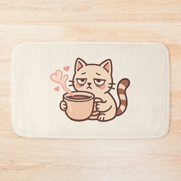 Item preview, Espresso Cat Delight - Coffee Loving Kitty designed and sold by ArtsyWishesShop.