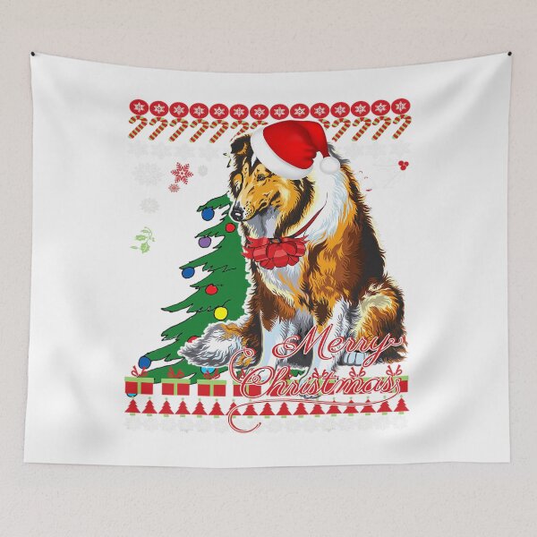 Item preview, Rough Collie Christmas Sweater 		 designed and sold by lasahrolangd.