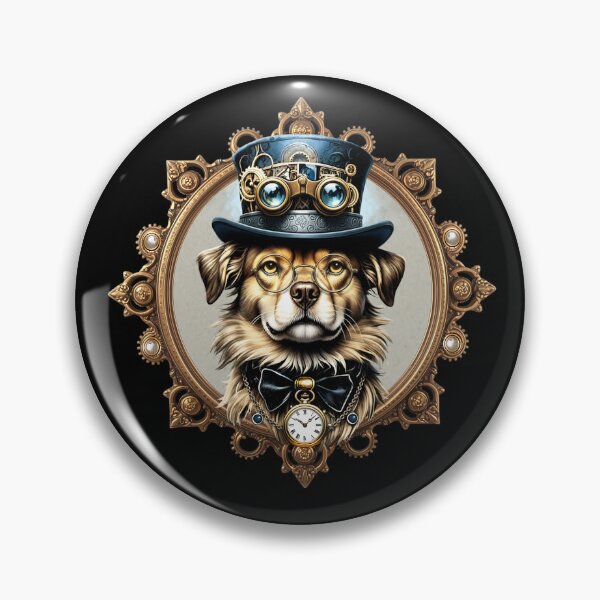 Item preview, Steampunk Dog Print. Victorian Dog in Top. designed and sold by KojourinArt.