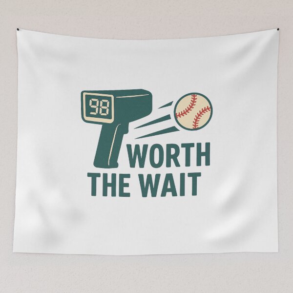 Item preview, Worth the Wait – The Rookie Baseball Movie Tribute designed and sold by BackstopAndCo.