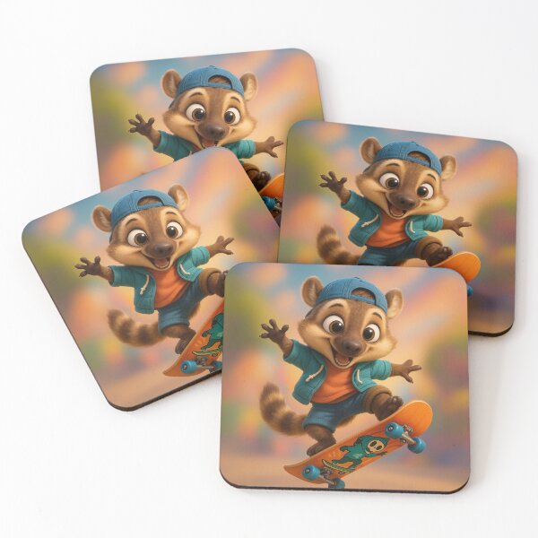 Item preview, Skater Coati  designed and sold by Sillytoe.