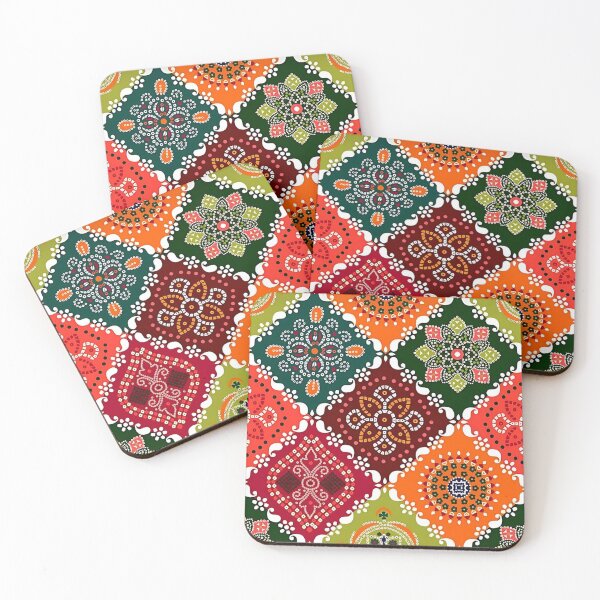 Item preview, Colorful Rajasthani Bandhani Pattern – Traditional Indian Art designed and sold by Kruti Collection.