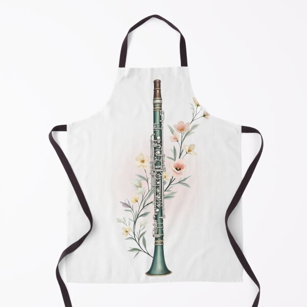 Item preview, Elegant Floral Clarinet – SofikaCR’s Musical Life Collection designed and sold by SOFIKACR.