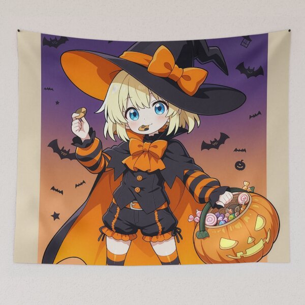 Item preview, Cute Blonde Anime Witch – Halloween Candy Magic Art designed and sold by S-Viirgo.