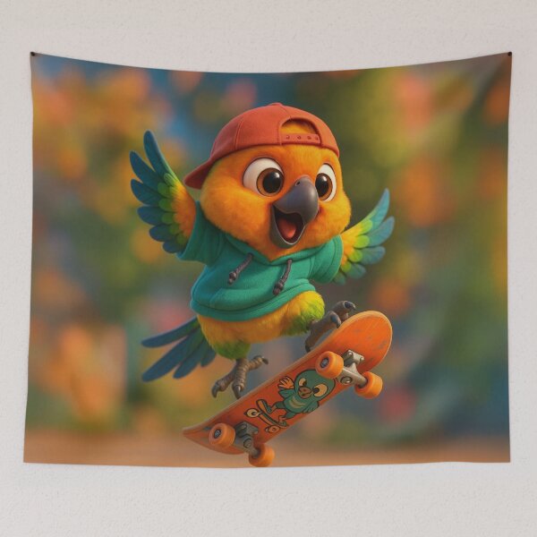 Item preview, Skater Conure Parrot designed and sold by Sillytoe.