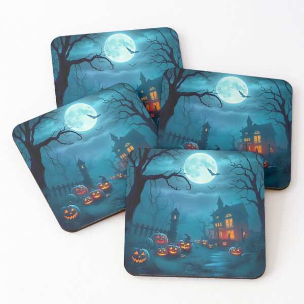 Item preview, Moonlit Gathering of Pumpkins Jigsaw designed and sold by ArtComixHaven.