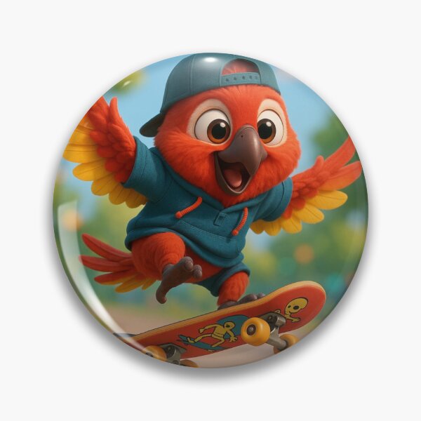 Item preview, Skater Cuban Red Macaw designed and sold by Sillytoe.