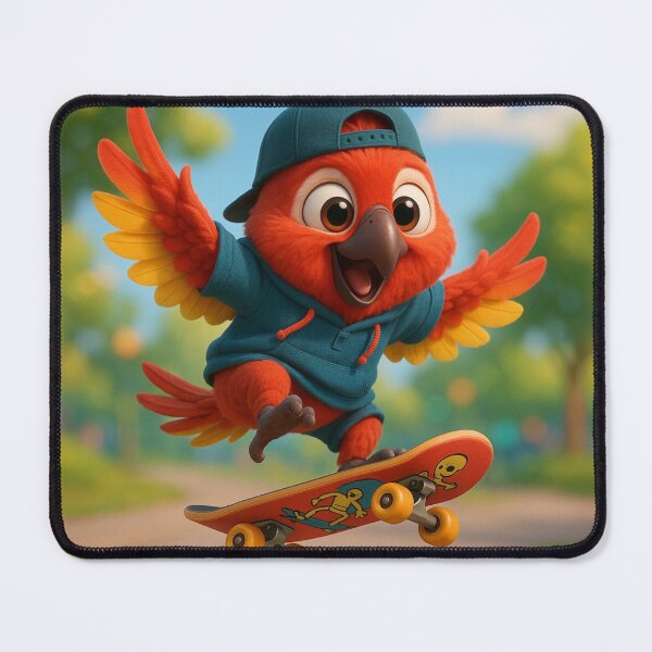 Item preview, Skater Cuban Red Macaw designed and sold by Sillytoe.